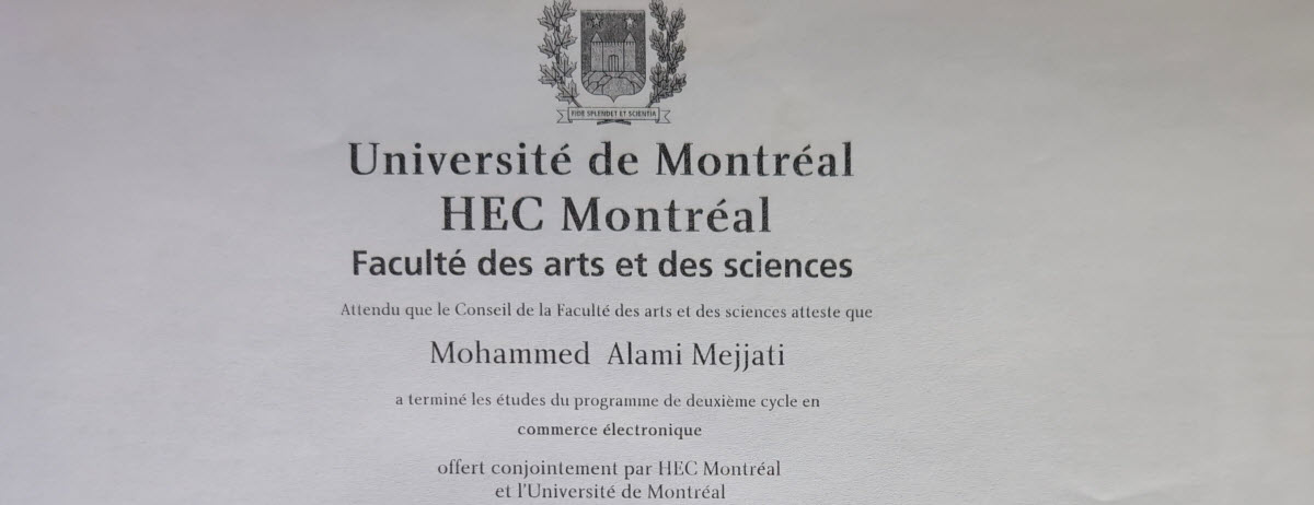 HEC Montréal M.Sc. Diploma