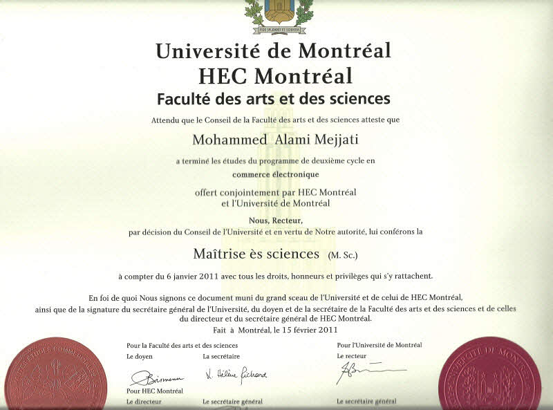 HEC Montreal Master's Degree